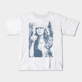 Stevie Nicks - Blue Vintage Color Kids T-Shirt